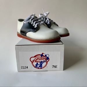 Kepner Scott Zimmerman Shoes Amilio Saddle Shoe - 7.5 - black and white